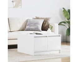 vidaXL - Salontafel - met - lades - 70,5x70x40 - cm - wit