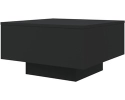 vidaXL Salontafel met LED-verlichting 55x55x31 cm zwart
