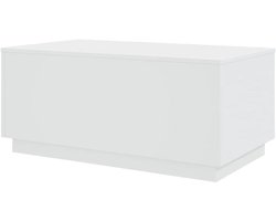 vidaXL Salontafel met ledverlichting, bijzettafel, bankpunt, woonkamermeubel, woonkamer, binnen, modern, wit, technisch hout