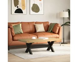 vidaXL Salontafel NOAIN - X-poten - 120x60x40 cm Salontafel - Houten Tafel - Massief Grenen - Living Room Meubels - Tv Tafellaar