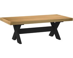 vidaXL - Salontafel - NOAIN - X-vormige - poten - 120x60x40 - cm - massief - hout