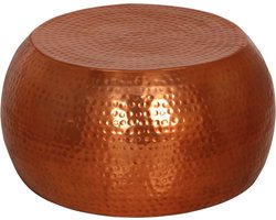 vidaXL - Salontafel - Ø - 55x28 - cm - aluminium - messing