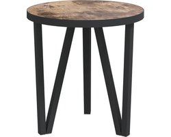vidaXL - Salontafel - Ø35 - cm - MDF - zwart - en - geel