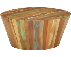 vidaXL - Salontafel - Ø65x31 - cm - massief - gerecycled - hout