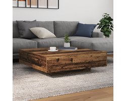 vidaXL - Salontafel - Oud - hout - 100 - x - 100 - x - 31 - cm - Bewerkt - hout