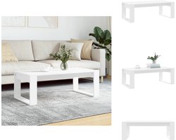 vidaXL Salontafel - Salontafels - Bijzettafel - Banktafel - Salontafel 102x50x35 cm bewerkt hout wit