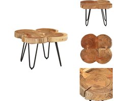vidaXL Salontafel - Salontafels - Bijzettafel - Banktafel - Salontafel 36 cm 4 boomstammen massief acaciahout