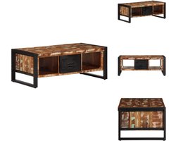 vidaXL Salontafel - Salontafels - Bijzettafel - Banktafel - Salontafel 90x50x36 cm massief gerecycled hout meerkleurig