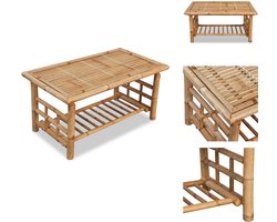 vidaXL Salontafel - Salontafels - Bijzettafel - Tafeltje - Salontafel bamboe 90x50x45 cm