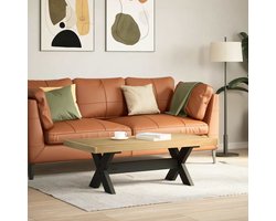 vidaXL Salontafel - Salontafels - Tafel - Woonkamertafel - Salontafel NOAIN X-vormige poten 120x60x40 cm massief hout