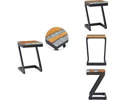 vidaXL Salontafel - Salontafels - Tafeltje - Tafeltjes - Salontafel 30x30x50 cm massief teakhout en polyresin