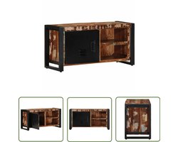 vidaXL Salontafel - Tv-meubel - Tv-meubel 80x30x40 cm massief hout gerecycled - Opbergkast - Houten Tv-meubel - Landelijk Design