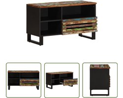 vidaXL Salontafel - Tv-meubel - Tv-meubel 80x34x46 cm massief acaciahout - Houten Tv-standaard - Industrieel Tv-meubel - Vintage Tv-meubel