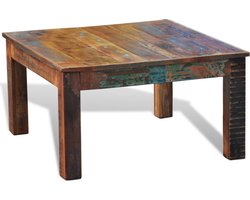 vidaXL - Salontafel - vierkant - gerecycled - hout