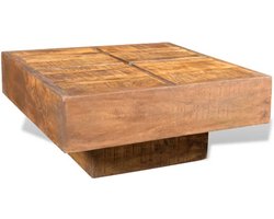 vidaXL - Salontafel - vierkant - massief - mangohout - bruin