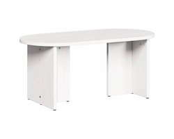 vidaXL - Salontafel - Wit - 80 - x - 39,5 - x - 35 - cm - Massief - grenenhout