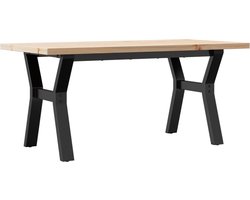 vidaXL Salontafel Y-frame van grenenhout en gietijzer Salontafel - Houten Salontafel - Grenenhout - Rustic - Industrieel - Living Room Furniture - Koffietafel