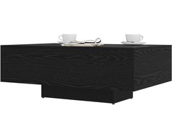 vidaXL Salontafel Zwart Eiken 85 x 55 x 31 cm, Woonkamer Tafel, Moderne Duurzame Koffietafel, Minimalistische Accent, Functioneel Oppervlak voor Stijlvol Meubilair