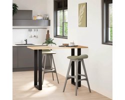 vidaXL Salontafelpoten - U-vormig - 50x101 cm - Zwart Salontafel Potten - Zwarte Salontafelpoten - Metalen Salontafelpoten - Industriële Salontafelpoten - Tafelpoten U-vormig