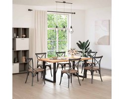 vidaXL Salontafelpoten - U-vormig - 90x(72-73) cm - Zwart Eetkamerstoel - Eetkamerset - Tafelvoet - Metalen Tafelvoet - Zwarte Tafelvoet