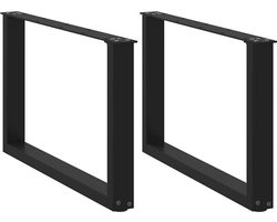 vidaXL Salontafelpoten - U-vormig - Staal - Zwart Salontafel Potten - Zwarte Salontafelpoten - Metalen Salontafelpoten - U-vormige Salontafelpoten - Salontafel Onderstel