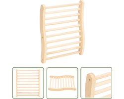 vidaXL Sauna Accessoire - Saunarugsteun - Saunarugsteun massief grenenhout - Grenenhout - Sauna Hout - Relaxeren Sauna