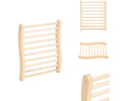 vidaXL Sauna Rugleuning - Sauna Rugleuningen - Sauna Rugsteun - Houten Sauna Rugleuning - Saunarugsteun massief grenenhout