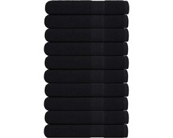 vidaXL - Saunahanddoeken - 10 - st - 80x200 - cm - 360 - g/m² - 100% - katoen - zwart