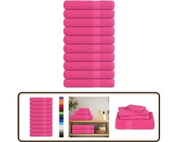 vidaXL Saunahanddoeken - 10 stuks - 80x200 cm - Roze Saunahanddoek - Katoenen Handdoek - Sauna Accessoires - Handdoek Set - Rosé Handdoek