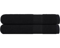 vidaXL - Saunahanddoeken - FROGN - 2 - st - 80x200 - cm - 360 - g/m² - zwart