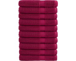 vidaXL - Saunahanddoeken - SOLUND - 10 - st - 600 - g/m² - 80x200 - cm - bordeaux