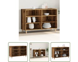 vidaXL Scandinavisch Design - Dressoir - Dressoir 103,5x35x70 cm bewerkt hout oud houtkleurig - Opbergruimte - Tv Stand - Salontafel