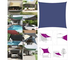 vidaXL Schaduwdoek vierkant 3x3 m oxford stof blauw - Zonnezeil - Zonnezeilen - Zonnedoek - Zonnedoeken