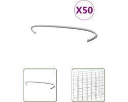vidaXL Schanskorf - Gabionhaken - Gabionhaken 50 st 40 cm gegalvaniseerd staal - Afstandhouder - Betonstaal - Metaalhaak