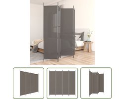vidaXL Scheidingswand - Kamerscherm - Kamerscherm met 4 panelen 200x200 cm stof antracietkleurig - Privacy Screen - Kamerscheiding - Woonaccessoires