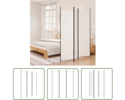vidaXL Scherm Divider - Kamerscherm - Kamerscherm met 3 panelen 150x200 cm stof wit - Privacy Screen - Wandafscheider - Woonaccessoires