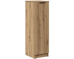 vidaXL - Schoenenkast - 29,5x35x100,5 - cm - bewerkt - hout - artisanaal - eiken