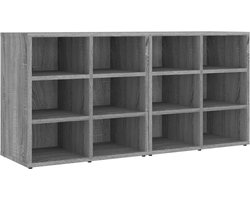 vidaXL Schoenenkasten 2 st Grijs Sonoma Eiken Schoenenkast - Schoenen Rek - Bergruimte - Houten Kast - Grijze Kast