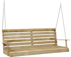 vidaXL Schommelbank 155x65x60 cm geïmpregneerd grenenhout - Schommelbank - Schommelbanken - Bank - Banken