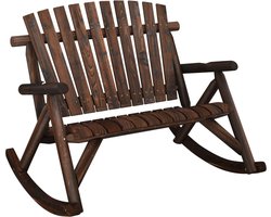 vidaXL - Schommelbank - 2-zits - 123x96x102 - cm - massief - vurenhout