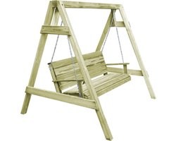 vidaXL - Schommelbank - 205x150x157 - cm - geïmpregneerd - grenenhout