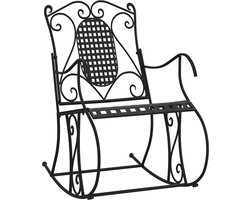 vidaXL - Schommelbank - 84 - cm - staal - zwart