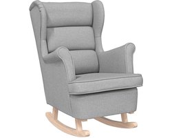 vidaXL - Schommelstoel - 74x90x102 - cm - stof - wolkengrijs