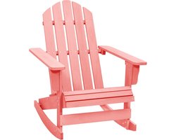 vidaXL - Schommelstoel - Adirondack - massief - vurenhout - roze