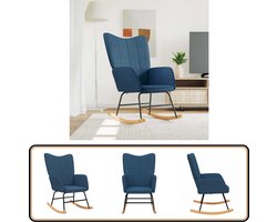 vidaXL Schommelstoel - Blauw - Stof - Comfortabel Schommelstoel - Relaxing Chair - Lounge Chair - Tuinmeubilair - Buiten Meubels