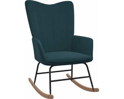 vidaXL - Schommelstoel - fluweel - blauw