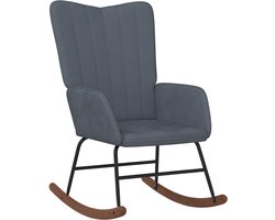 vidaXL - Schommelstoel - fluweel - donkergrijs