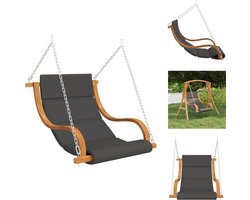 vidaXL Schommelstoel Massief Gebogen Hout - 115 x 100 x 67 cm - Teakafwerking - Schommelbank