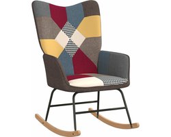 vidaXL - Schommelstoel - patchwork - stof