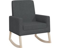 vidaXL - Schommelstoel - stof - donkergrijs